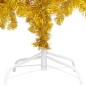Künstlicher Weihnachtsbaum mit LEDs & Kugeln Golden 150 cm PET Künstlicher Weihnachtsbaum mit LEDs & Kugeln Golden 150 cm PET