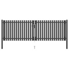 vidaXL Gartentor Stahl 4x1,5 m Anthrazit