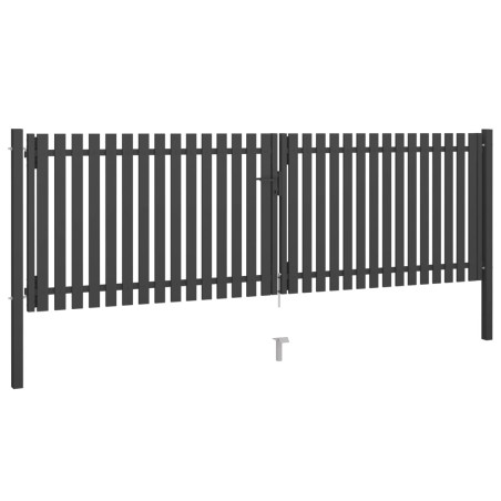 vidaXL Gartentor Stahl 4x1,5 m Anthrazit