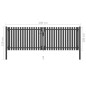 vidaXL Gartentor Stahl 4x1,5 m Anthrazit vidaXL Gartentor Stahl 4x1,5 m Anthrazit