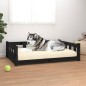 vidaXL Hundebett Schwarz 105,5x75,5x28 cm Massivholz Kiefer vidaXL Hundebett Schwarz 105,5x75,5x28 cm Massivholz Kiefer