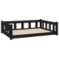 vidaXL Hundebett Schwarz 105,5x75,5x28 cm Massivholz Kiefer vidaXL Hundebett Schwarz 105,5x75,5x28 cm Massivholz Kiefer