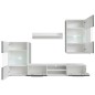 vidaXL 4-tlg. Wohnwand mit TV-Schrank & LED-Leuchten Hochglanz-Schwarz vidaXL 4-tlg. Wohnwand mit TV-Schrank & LED-Leuchten Hochglanz-Schwarz