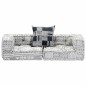 vidaXL 2-Sitzer Modularer Pouf Hellgrau Stoff vidaXL 2-Sitzer Modularer Pouf Hellgrau Stoff