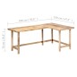 vidaXL Schreibtisch 180 x 120 x 76 cm Massivholz Mango vidaXL Schreibtisch 180 x 120 x 76 cm Massivholz Mango