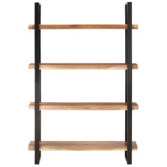 vidaXL Bücherregal mit 4 Böden 120x40x180 cm Akazie Massivholz