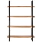 vidaXL Bücherregal mit 4 Böden 120x40x180 cm Akazie Massivholz vidaXL Bücherregal mit 4 Böden 120x40x180 cm Akazie Massivholz