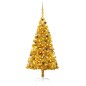 Künstlicher Weihnachtsbaum mit LEDs & Kugeln Golden 210 cm PET Künstlicher Weihnachtsbaum mit LEDs & Kugeln Golden 210 cm PET