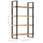 vidaXL Bücherregal mit 4 Böden 120x40x180 cm Akazie Massivholz vidaXL Bücherregal mit 4 Böden 120x40x180 cm Akazie Massivholz