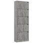 vidaXL Schuhschrank mit 5 Türen Betongrau 59x24x167 cm Holzwerkstoff vidaXL Schuhschrank mit 5 Türen Betongrau 59x24x167 cm Holzwerkstoff
