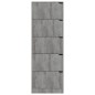 vidaXL Schuhschrank mit 5 Türen Betongrau 59x24x167 cm Holzwerkstoff vidaXL Schuhschrank mit 5 Türen Betongrau 59x24x167 cm Holzwerkstoff