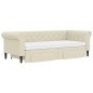 vidaXL Tagesbett Ausziehbar mit Schubladen Creme 90x200 cm Kunstleder vidaXL Tagesbett Ausziehbar mit Schubladen Creme 90x200 cm Kunstleder