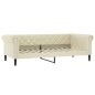 vidaXL Tagesbett Ausziehbar mit Schubladen Creme 90x200 cm Kunstleder vidaXL Tagesbett Ausziehbar mit Schubladen Creme 90x200 cm Kunstleder
