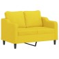 vidaXL 3-tlg. Sofagarnitur mit Kissen Hellgelb Stoff vidaXL 3-tlg. Sofagarnitur mit Kissen Hellgelb Stoff