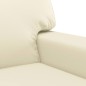 vidaXL 2-tlg. Sofagarnitur mit Kissen Creme Kunstleder vidaXL 2-tlg. Sofagarnitur mit Kissen Creme Kunstleder