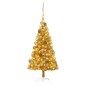 Künstlicher Weihnachtsbaum mit LEDs & Kugeln Golden 120 cm PET Künstlicher Weihnachtsbaum mit LEDs & Kugeln Golden 120 cm PET