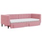 vidaXL Tagesbett Ausziehbar mit Schubladen Rosa 80x200 cm Samt vidaXL Tagesbett Ausziehbar mit Schubladen Rosa 80x200 cm Samt