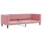 vidaXL Tagesbett Ausziehbar mit Schubladen Rosa 80x200 cm Samt vidaXL Tagesbett Ausziehbar mit Schubladen Rosa 80x200 cm Samt