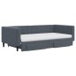 vidaXL Tagesbett Ausziehbar mit Schubladen Dunkelgrau 100x200 cm Samt vidaXL Tagesbett Ausziehbar mit Schubladen Dunkelgrau 100x200 cm Samt