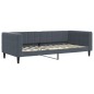 vidaXL Tagesbett Ausziehbar mit Schubladen Dunkelgrau 100x200 cm Samt vidaXL Tagesbett Ausziehbar mit Schubladen Dunkelgrau 100x200 cm Samt