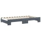 vidaXL Tagesbett Ausziehbar mit Schubladen Dunkelgrau 100x200 cm Samt vidaXL Tagesbett Ausziehbar mit Schubladen Dunkelgrau 100x200 cm Samt