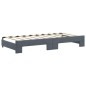 vidaXL Tagesbett Ausziehbar mit Schubladen Dunkelgrau 90x190 cm Samt vidaXL Tagesbett Ausziehbar mit Schubladen Dunkelgrau 90x190 cm Samt