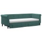 vidaXL Tagesbett Ausziehbar mit Schubladen Dunkelgrün 80x200 cm Samt vidaXL Tagesbett Ausziehbar mit Schubladen Dunkelgrün 80x200 cm Samt