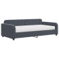 vidaXL Tagesbett mit Matratze Dunkelgrau 100x200 cm Samt vidaXL Tagesbett mit Matratze Dunkelgrau 100x200 cm Samt