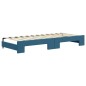 vidaXL Tagesbett Ausziehbar mit Matratzen Blau 80x200 cm Samt vidaXL Tagesbett Ausziehbar mit Matratzen Blau 80x200 cm Samt