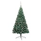 Künstlicher Halber Weihnachtsbaum mit LEDs & Kugeln Grün 210 cm Künstlicher Halber Weihnachtsbaum mit LEDs & Kugeln Grün 210 cm