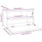 vidaXL Wandschrank 60x30x35 cm Massivholz Kiefer vidaXL Wandschrank 60x30x35 cm Massivholz Kiefer