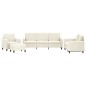 vidaXL 4-tlg. Sofagarnitur Creme Samt vidaXL 4-tlg. Sofagarnitur Creme Samt