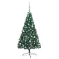 Künstlicher Halber Weihnachtsbaum mit LEDs & Kugeln Grün 240 cm Künstlicher Halber Weihnachtsbaum mit LEDs & Kugeln Grün 240 cm