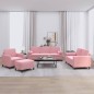 vidaXL 4-tlg. Sofagarnitur mit Kissen Rosa Samt vidaXL 4-tlg. Sofagarnitur mit Kissen Rosa Samt