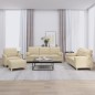 vidaXL 4-tlg. Sofagarnitur mit Kissen Creme Stoff vidaXL 4-tlg. Sofagarnitur mit Kissen Creme Stoff