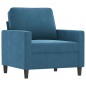 vidaXL 4-tlg. Sofagarnitur mit Kissen Blau Samt vidaXL 4-tlg. Sofagarnitur mit Kissen Blau Samt