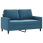 vidaXL 4-tlg. Sofagarnitur mit Kissen Blau Samt vidaXL 4-tlg. Sofagarnitur mit Kissen Blau Samt