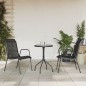 vidaXL 3-tlg. Garten-Essgruppe Schwarz Stahl vidaXL 3-tlg. Garten-Essgruppe Schwarz Stahl