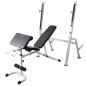 vidaXL Hantelbank mit Ablage, Langhantel und Kurzhantel-Set 120 kg vidaXL Hantelbank mit Ablage, Langhantel und Kurzhantel-Set 120 kg