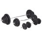 vidaXL Hantelbank mit Ablage, Langhantel und Kurzhantel-Set 120 kg vidaXL Hantelbank mit Ablage, Langhantel und Kurzhantel-Set 120 kg