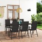 vidaXL 7-tlg. Garten-Essgruppe Schwarz vidaXL 7-tlg. Garten-Essgruppe Schwarz