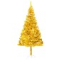 Künstlicher Weihnachtsbaum mit LEDs & Kugeln Golden 180 cm PET Künstlicher Weihnachtsbaum mit LEDs & Kugeln Golden 180 cm PET