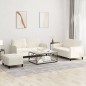 vidaXL 3-tlg. Sofagarnitur Creme Samt vidaXL 3-tlg. Sofagarnitur Creme Samt