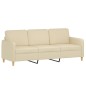 vidaXL 4-tlg. Sofagarnitur mit Kissen Creme Stoff vidaXL 4-tlg. Sofagarnitur mit Kissen Creme Stoff