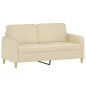 vidaXL 3-tlg. Sofagarnitur mit Kissen Creme Stoff vidaXL 3-tlg. Sofagarnitur mit Kissen Creme Stoff