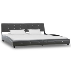 vidaXL Bettgestell Grau Kunstleder 180x200 cm