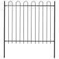 vidaXL Gartenzaun mit Bügel-Design Stahl 1,8 m Schwarz vidaXL Gartenzaun mit Bügel-Design Stahl 1,8 m Schwarz