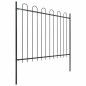 vidaXL Gartenzaun mit Bügel-Design Stahl 1,8 m Schwarz vidaXL Gartenzaun mit Bügel-Design Stahl 1,8 m Schwarz