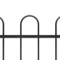 vidaXL Gartenzaun mit Bügel-Design Stahl 1,8 m Schwarz vidaXL Gartenzaun mit Bügel-Design Stahl 1,8 m Schwarz