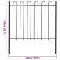 vidaXL Gartenzaun mit Bügel-Design Stahl 1,8 m Schwarz vidaXL Gartenzaun mit Bügel-Design Stahl 1,8 m Schwarz